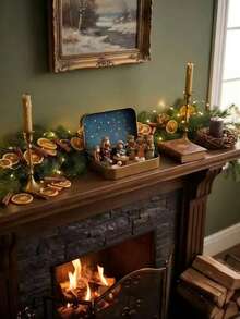 Christmas Nativity Scene Set, Metal Box Storage Instant Display, Full Christmas Atmosphere! Includes Holy Infant, Virgin Mary, Joseph, Three Wise Men Complete Figure Set, Starry Sky Inner Lid Design. Compact And Portable, Suitable For Fireplace, Tabletop, Windowsill Display, Home Decor, Christmas Gift And Collection. - one-size - View 4