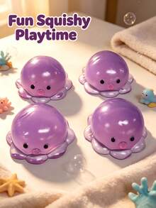 Brinquedo de Aperto Fofo de Polvo, Brinquedo de Aperto de Bolha de Polvo, Brinquedo de Aperto de Retorno Lento, Lembrancinha Divertida de Festa, Presente de Aniversário, Halloween, Natal - Multicolorido - Visão 4