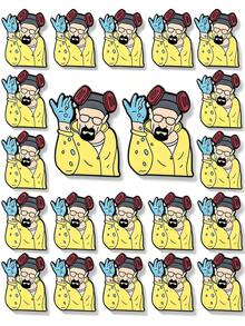 10/20/30/40/50pcs Quirky Character Brooches, Creative Contrast Design, Eye-Catching, Vivid Detail, Suitable For Jackets, Canvas Bags, Collars, Unique Style, Fun And Distinctive Gift For Friends - Multicolor - View 1