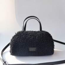 BAILEE A Stylish, Avant-Garde Faux Fur Handbag With A Plush Texture Paired With Leather Design, Perfect For Outfits And As A Gift. - Multicolor - View 7
