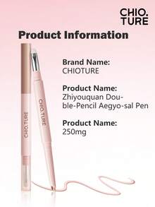 CHIOTURE Pensil Eyeliner Aegyo-Sal 2-in-1 Dua Warna, Anti Keringat & Tahan Air, Untuk Menggambar Garis Bulu Mata Bawah, Efek Makeup Alami Tahan Lama, Cocok Untuk Pemula Makeup - 01 Aprikot Krim - View 9