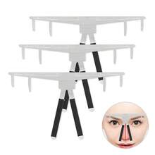 Stainless Steel 2nd Generation 3-Point Positioning Eyebrow Ruler, Golden Ratio Eyebrow Ruler - Silver - View 1
