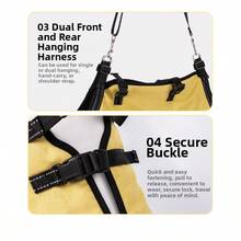 Shockproof Dog Lift Harness For Senior Pets With Containing Garbage Samll Bags,Designed Specifically For Small And Medium-Sized Dogs, It Offers Comprehensive Support, Providing Full Back And Chest Support. The Reflective Strip Design Makes. - Multicolor - View 7