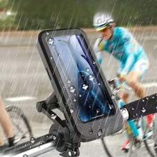 1PC Shockproof Waterproof Full Coverage Magnetic Phone Holder For Electric Scooter, Delivery Rider Special Rainproof Adjustable Motorcycle Phone Mount, Electric Bike Motorcycle Phone Holder For Delivery Rider Navigation, Bicycle Car Mount Shockproof Waterproof Phone Bracket - Multicolor - View 3