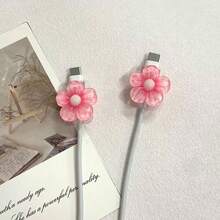2pcs Five-Petal Flower Tree 1 Data Cable Anti-Breakage Protective Sleeve - Multicolor - View 8