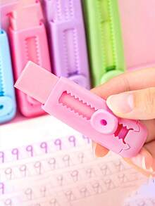 Retractable Erasers For Students, Residue-Free Cleaning, Good Flexibility. Suitable For Learning, Drawing, Back To School, First Day Of School - Multicolor - View 8