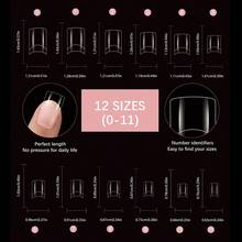 HOTWAY 96/100 Medium Length Trapezoidal Transparent White French Semi Adhesive Fake Nail, 10/12 Acrylic Nail Tip, Wearable Nail Artificial Nail - View 16