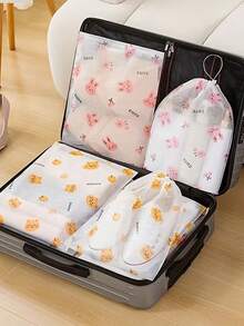 Cute Cat Hanging Shoe Storage Bags - Stylish, Dustproof & Moisture-Resistant Organizer For Small To Large Shoes, Perfect For Home & Kitchen, Hanging Shoe Organizers - Multicolor - View 6
