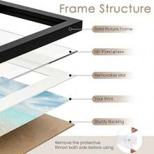 Mosearon 2pcs Wide Border MDF Photo Frames, 30x40, A3, A4 - Suitable For Home, Office, Etc.; Art Prints And Portrait Decorative Frames - 2009 MDF - View 9