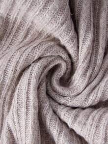 Women's Chic Gray Off ShoulderVertical Stripe Knit Sweater For Daily Commute Party School Date Concert Street Fall Winter Halloween Christmas New Year - Light Grey - View 8