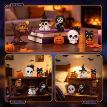 2058PCS Halloween Toy Building Blocks Set, 6 Styles Action Figures Building Blocks Diamond Bricks, Micro Particle Building Blocks, Model Assembly Toy, Owl, Pumpkin Suitable For Halloween Decoration, Halloween Gift Box, Gift - Multicolor - View 6