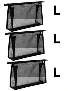 3Pcs Mesh Makeup Bag Set, Zipper Transparent Cosmetic Pouches,Lightweight Breathable Polyester Toiletry Organizer Bags,Multi‑Size Travel Storage Pouch For Cosmetics,Brushes,Skincare,Stationery,Ideal For Vacation,Gym,Bathroom,Daily Use,Thoughtful Gift - Multicolor - View 16