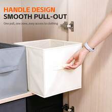 Non-Woven Fabric Foldable Large Capacity Storage Box With Handle, Suitable For Clothes And Bedding - View 4