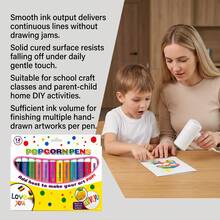 2026 Back To School Popcorn Pen, Colorful DIY Art Toy, 12-Color 3D Drawing Markers, Suitable For Children's Craft Activities - Multicolor - View 6