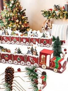 24 Christmas Holiday Gift Boxes, 24 Days Christmas Countdown Gift Boxes, Red Train Christmas Advent Calendar Box. Christmas Advent Calendar Candy Box, Christmas Small Train Countdown Gift Box, Christmas Party Gift Box - A - View 2