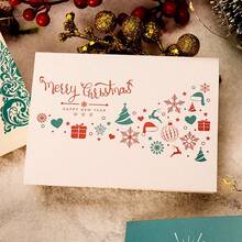 Christmas Greeting Cards, Christmas Cards Envelopes, Christmas Gift Box Cards, Thank You Blessing Postcards, Style Thank You Cards - A - View 12