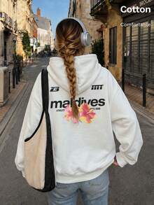 Autumn Casual Fashion Daily Versatile Sweatshirt - White - View 5