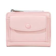 New Minimalist Small Flap Zipper Coin Purse, INS Style Student Women's Premium Solid Color Short Wallet, No Box, Birthday, Anniversary, New Year, Christmas Gift - Multicolor - View 11