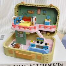 900+ Pieces Dollhouse Building Blocks Set, Expandable Open Design Two-Story Mini House, With Rich Furniture Accessories, DIY Small Particle Building Blocks Toy, Desktop Decoration, Ideal Gift For Girls On Holidays And Birthdays - Multicolor - View 5