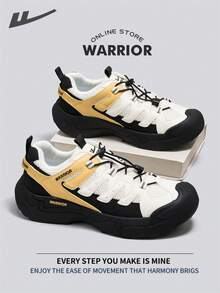 Warrior Fashionable Retro Men's Sports Shoes Spring And Autumn Comfortable Shoes Modest Style Casual Yet Sleek Sneakers All-Day Wear Training Sneakers - Beige/Yellow/Black - View 4