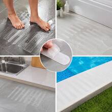 12pcs Non-Slip Adhesive Tape, Suitable For Bathroom Shower, Sink, Computer Desk, Racket Handle, Shoe Sole, Swimming Pool, Skateboard, Multi-Purpose Cuttable As Needed - Transparent - View 5