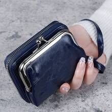 New Women's Fashion Wristlet Short Wallet, Large Capacity Coin Purse With Multiple Card Slots, Card Holder Money Clip - Multicolor - View 11