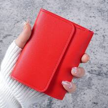 Minimalist Short Women's Wallet Student Ticket Holder Multifunctional Card Holder Coin Purse Tri-Fold Ultra-Thin Smooth Surface Wallet - Multicolor - View 6