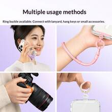 Phone Lanyard Ring Buckle Metal Spring Coil Hanging Chain Premium Multi-Functional Durable Anti-Drop Compatible With Apple Phone Case Cover Men Women Pendant Key U-Disk Camera Chain Rope Accessories - Multicolor - View 6