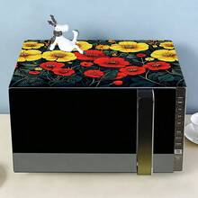 1pc Microwave Dust Cover, Home Oven Rack Dust Cover, Washable Dust Cover, Home Food Machine Dust Cover, Highly Attractive Kitchen Storage Cabinet Dust & Stain Cover - Full Coverage - View 3