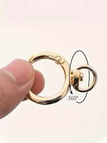 10 piezas de clips con hebilla giratoria de 360° para ocio al aire libre, camping y equipo de viaje, accesorios multifuncionales para llavero | Gancho multifuncional | Material duradero de aleación de zinc - Hebilla giratoria - Ver 2