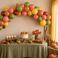 100Pcs Fall Balloons Set,Colorful Terracotta Burnt Orange Yellow Green Burgundy Balloon For Wedding Harvest Woodland Autumn Thanksgiving Birthday Party Decorations - View 5