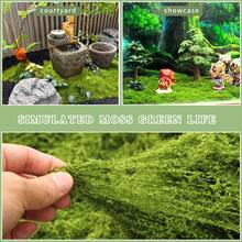 Huamanyuancraft 100cm*100cm 人造苔蘚地毯 水景仿生草坪 仿真苔蘚 微景造景 盆栽盆景草坪 鋪地苔蘚墊 苔蘚裝飾 - 墨綠色1m*1m/39.37inch*39.37inch - 查看 6