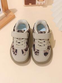 1 Pair Autumn New Girls Leopard Print Training Shoes Soft Sole Boys Sports Shoes - Beige - View 6