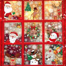 9pcs/Set Dekorasi Natal Pohon Natal Jendela Mal Toko Bunga Jendela Toko Stiker Transparan Kaca - Berbagai gaya - View 7