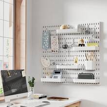 No-Drill Wall Shelf (Single Pack) - Easy Installation, Strong Adhesive & Drill-In Dual Mounting, Durable Plastic/Metal Material, Space-Saving Shelf, Suitable For Kitchen, Study - Home Storage Solution - Multicolor - View 3