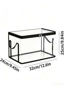Heavy Duty Transparent Flip Lid Storage Box, Large Rectangular Stackable Space-Saving Organizer Bin, Durable Plastic Storage Container, Suitable For Clothes, Books, Home Office, Travel, Household Storage, Backpack Storage Bag, Dorm Storage - Multicolor - View 15