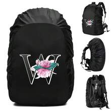 Backpack Rain-Proof Cover Large-Capacity Foldable Hiking Backpack Dust And Sun Protection Cover Suitable For Hiking Camping Mountaineering Outdoor Activities Initial Name 26 Letters Pattern - Black 60L - View 28