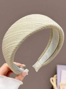 4pcs/1pc Women's Ribbed Knit Wide Headband, Versatile Daily Hair Hoop, High-Quality Hair Band, Solid Color High-Crown Headband, Fashionable Hair Accessory Suitable For Daily Wear, Going Out, Washing Face, Makeup, Matching Clothes, Hair Accessory - Multicolor - View 14