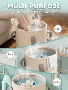 Foldable Foot Bath Basin, Portable Foot Therapy Bucket With Heat Insulation And Storage Bag. This Hot Water Bucket Is Perfect For Travel And Camping, Ideal For Travel, Sports And Outdoor Activities. - A - View 4