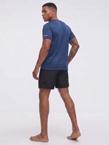 Snug League 4pcs/Set Men's Short Sleeve T-Shirts, Summer Casual Loose Round Neck Base Layer Top, Quick Dry Sports Running Shirts - Multicolor - View 6