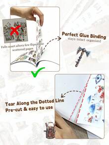 DanSoul 24 Sheets Large Aesthetic Planner Sticker Book, Adult Use, Pre-Cut Matte PET And Paper Stickers, Personalized Stickers, Suitable For Junk Journal, Handmade DIY, Notebook, Phone And Laptop Decoration - Journaling Stickers - View 9