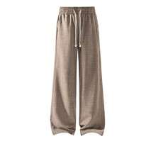 Vaulklash Casual Straight Leg Pants In Faux Linen Fabric For Men - Coffee Brown - View 8