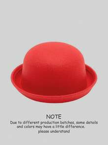 1 buah Topi Mini Bulat, Warna Polos, Kasual, Wanita, Untuk Perjalanan Sehari-hari - A - View 15
