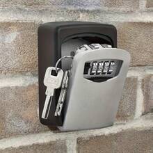 1-Piece Key Lock , Wall-Mounted Key Box, Outdoor Key Storage Cabinet, Combination Lock Box With Aluminum Alloy Cylinder, High-Strength Anti-Shock/Explosion/Lock-Proof Housing, Reprogrammable Code - A - View 2
