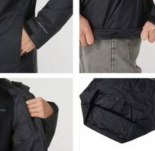 Columbia Jaket Softshell 3-in-1 Pria, Jaket Hangat Tahan Air dengan Lapisan Fleece untuk Olahraga Luar Ruangan Musim Gugur/Musim Dingin - Hitam - View 10