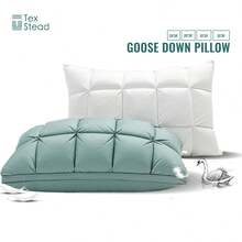 Feather Down Pillow, Ultra Soft Fluffy Bed Pillow, Breathable Comfort Sleeping Pillow For Side Back Sleepers, Bedroom Hotel Bedding Pillow - White - View 11