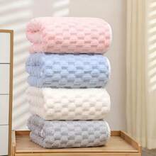sanrou 2 Pieces Luxury Coral Fleece Towel Set For Women - Ultra Soft & Absorbent, Quick-Dry Waffle Weave Bath Towels - Perfect For Spa, Gym, Travel & Outdoor Adventures - Multicolor - View 2