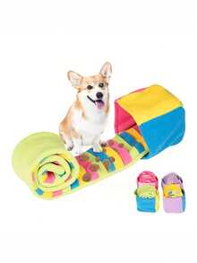 Pet Sniffing Toy, Dog Food Hiding Puzzle Training Toy, Stress Relief Interactive Game, Energy-Consuming Sniffing Roll Bag - Multicolor - View 10