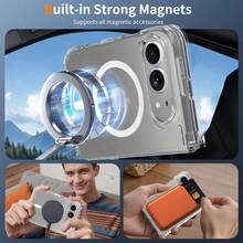 Luxury Transparent PC TPU Armor For Magsafe Case Compatible With Iphone Ultra Magnetic Wireless Charging Clear Cover - Clear - View 4