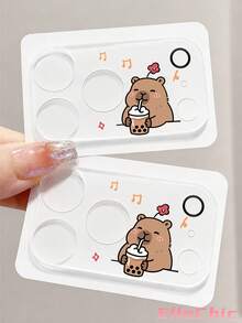1‑Pack Cute Capybara Pattern Tempered Glass Lens Protector, Compatible With 17 Pro/17 Pro Max, 18 Pro/18 Pro Max Full‑Series Models. Full‑Coverage Rear Camera Protection, Scratch‑Resistant And Wear‑Resistant, Easy To Install. - Clear - View 3